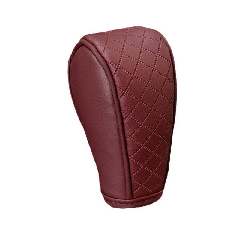 Car gear shift cover, breathable leather, cowhide gear shift cover, carbon fiber texture, universal gear shift cover, interior accessory.